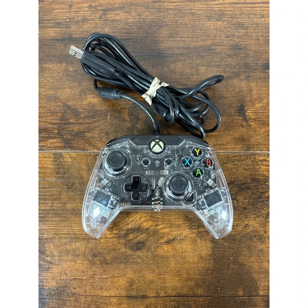 PDP Afterglow Wired Controller for Xbox One Clear 048-121 Prismatic LED